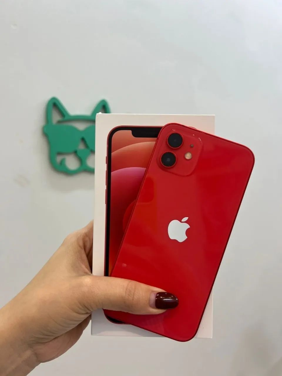 iPhone12 赤 iPhone 12 128GB Vermelho Seminovo 100% com caixa - bateria trocada