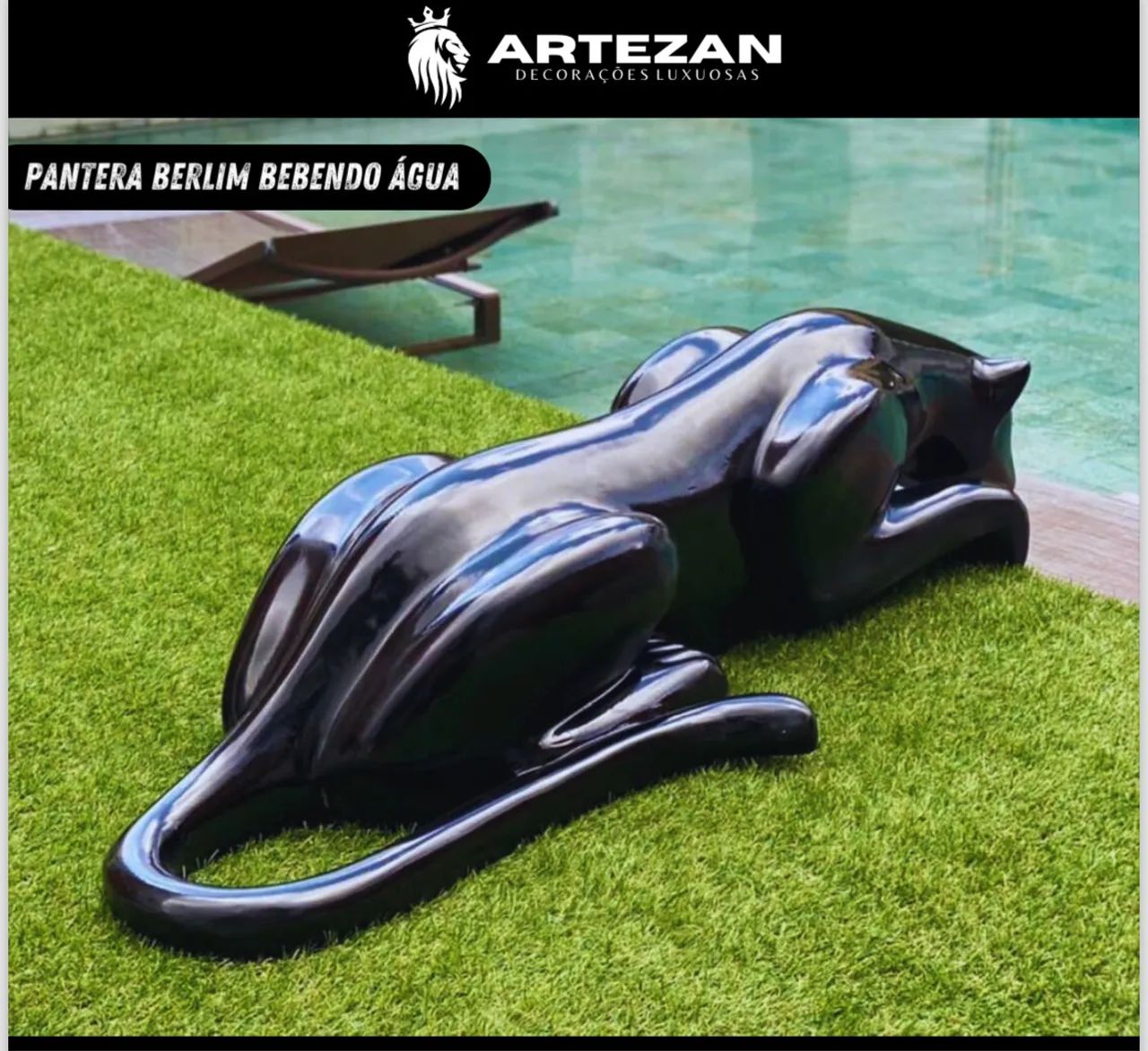 Pantera Negra de Resina para Decoração - Foto 6