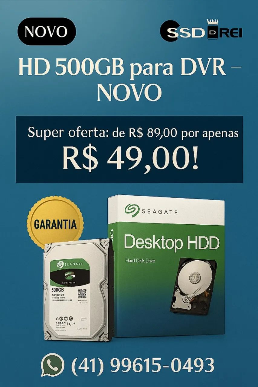 HD 500GB para DVR e PC  - NOVO