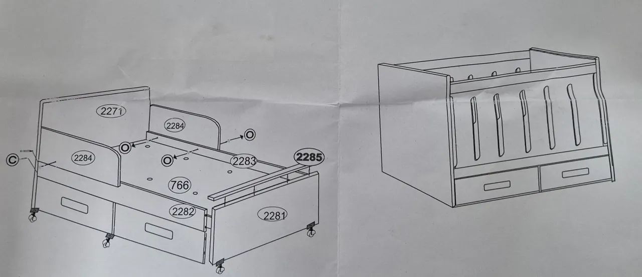 Berço/ Mini Cama + colchão e protetores - Foto 4