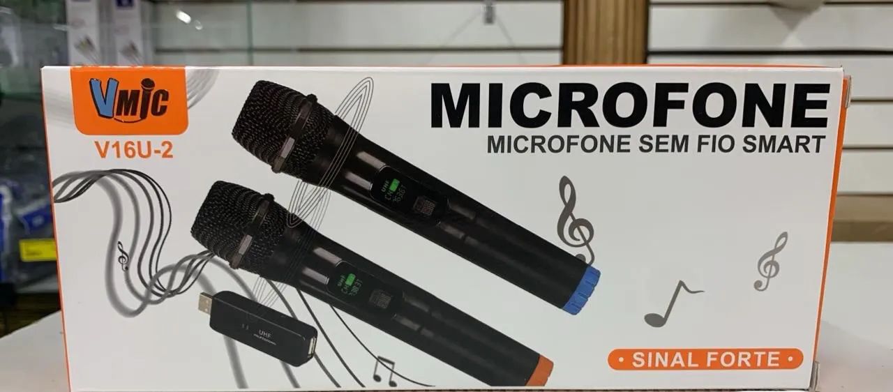 Microfone Sem Fio  sinal forte Vmic V16U-2 - Foto 3