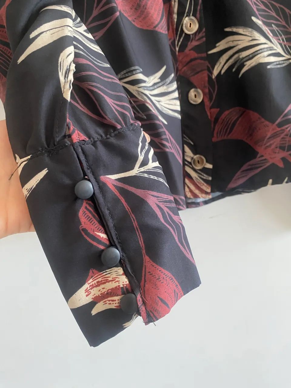 BLUSA SOCIAL FLORAL P/M - Foto 3