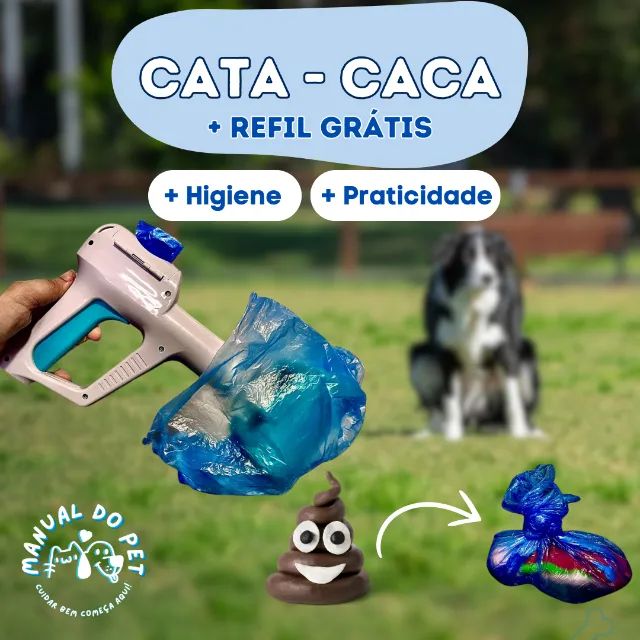 Coletor de Fezes Higienico para Passear com Cachorro - Cata-Caca