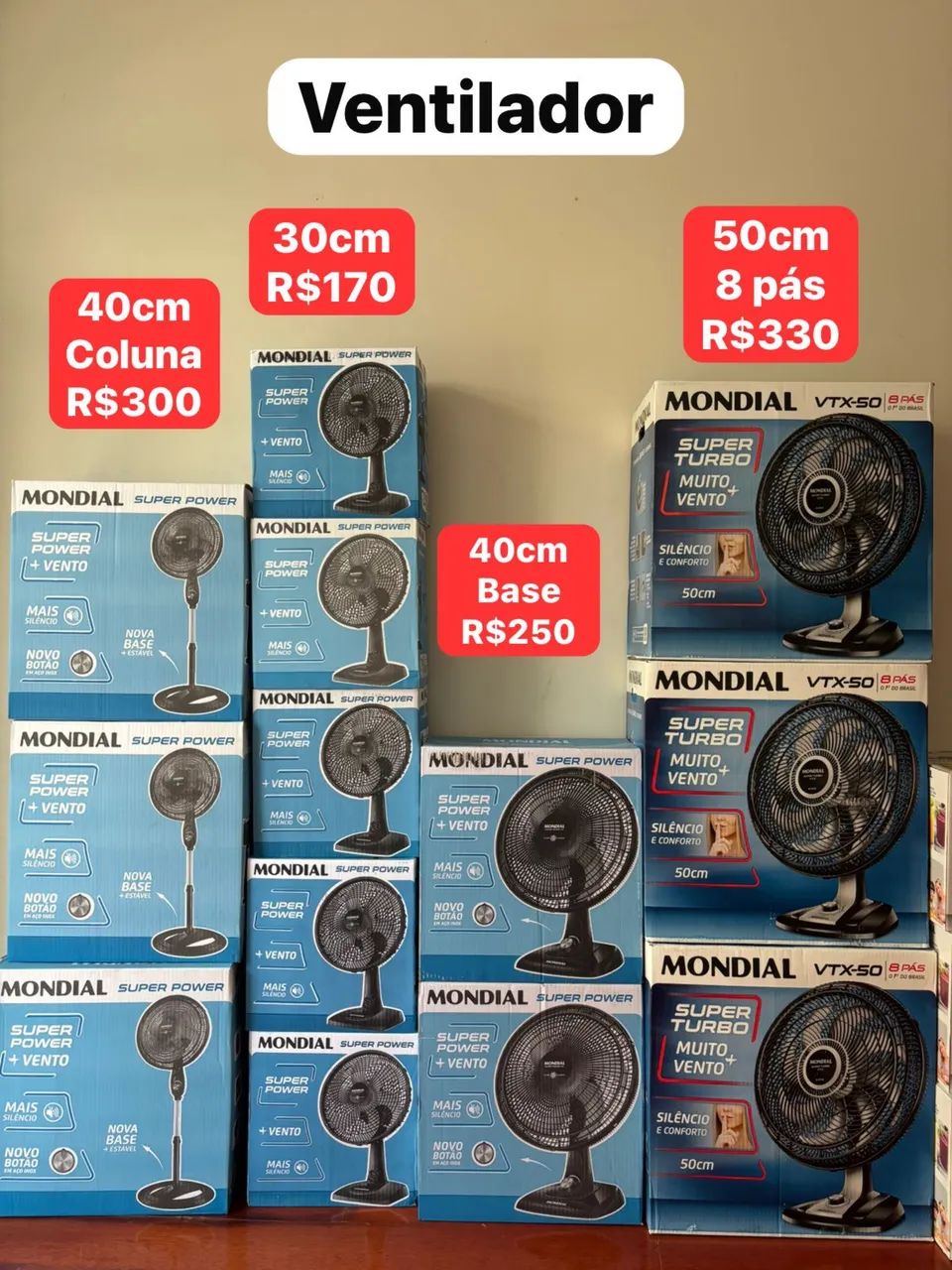 Ventilador Novos - Vários Modelos