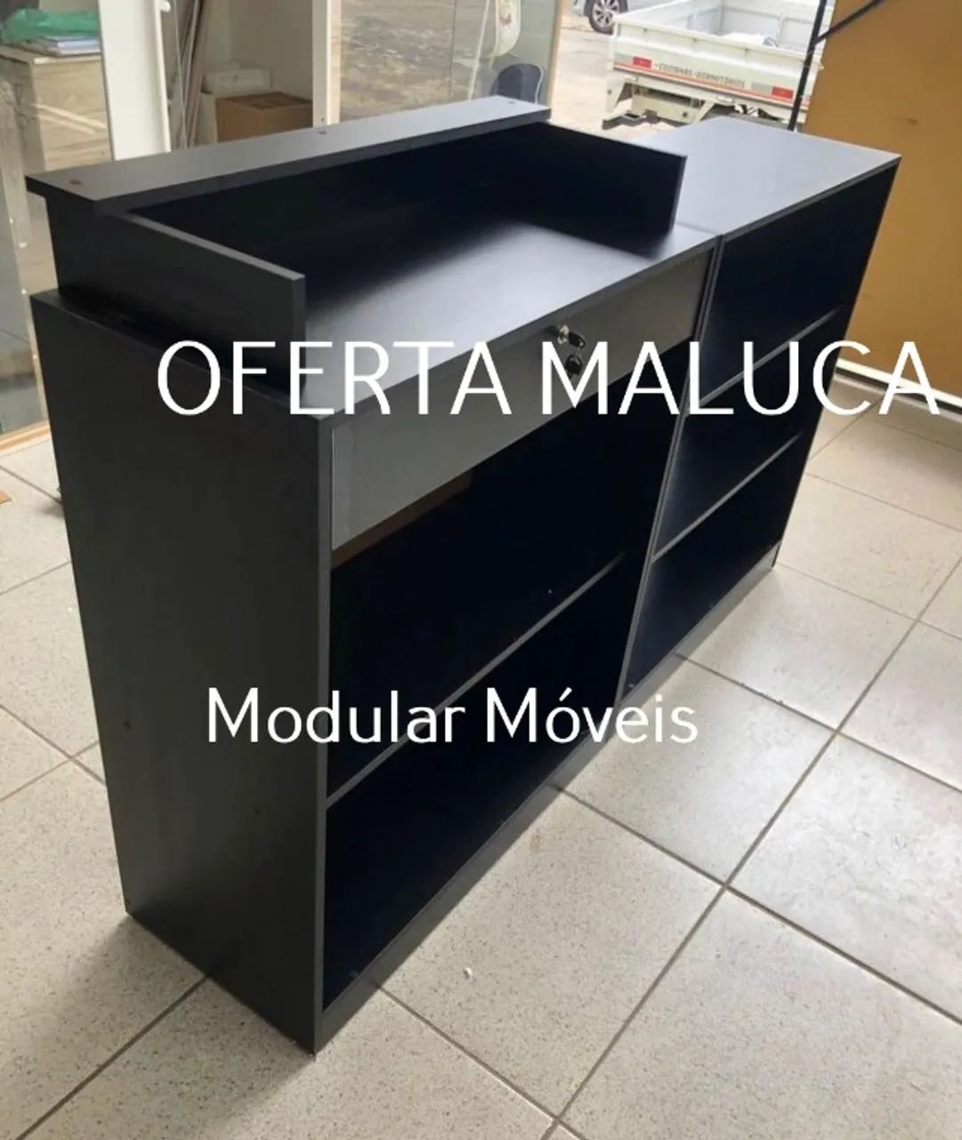BALCÃO CAIXA BALCÃO VITRINE E 2 ESTANTES PRATELEIRA - Foto 4