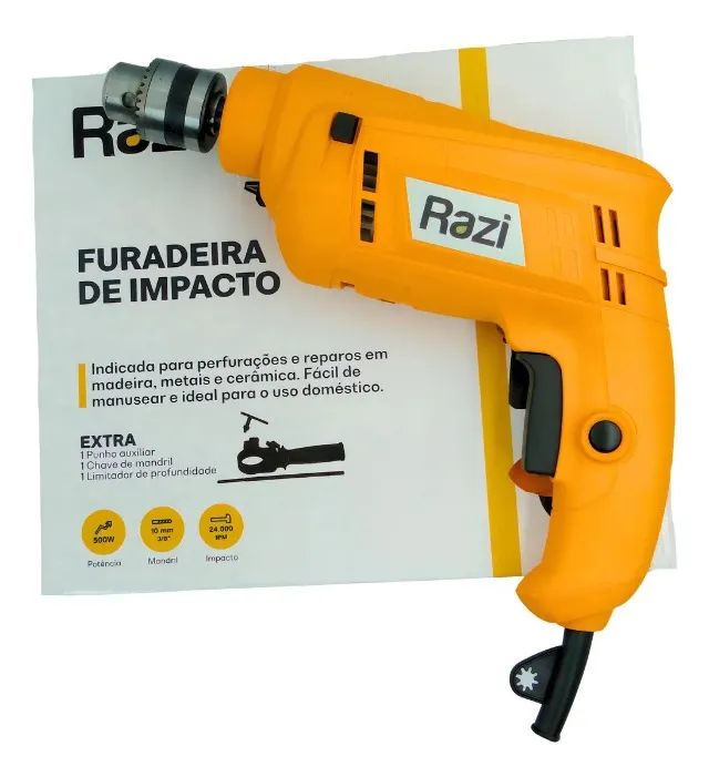 Furadeira De Impacto 3/8 500w - RAZI - Foto 4