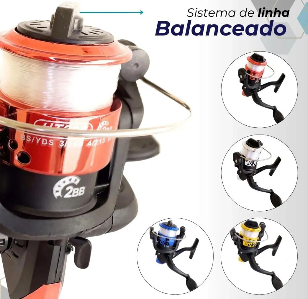 Kit Completo de Pesca Esportiva - vara pesca molinete acessórios - Foto 4