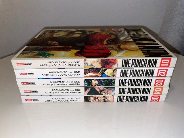 One Punch Man Vol. 1 ao 4 e 8 | Arco Inicial + Retorno de Saitama