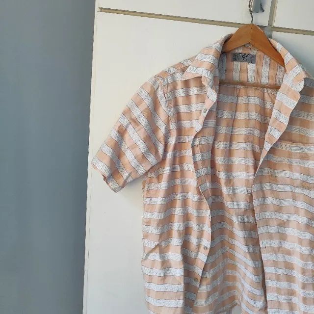 camisa de linho tamanho G - Foto 2
