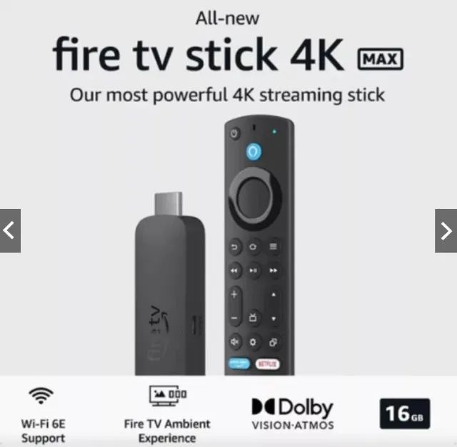 Amazon Fire Tv Stick 4k Max 16gb Wifi 6 Alexa Controle Voz
