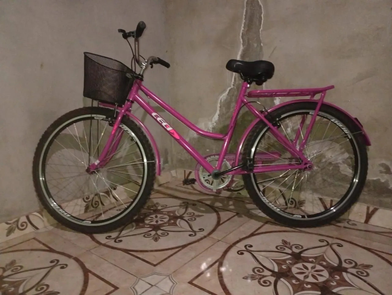 Bicicleta Feminina C/ Cesta e Bagageiro