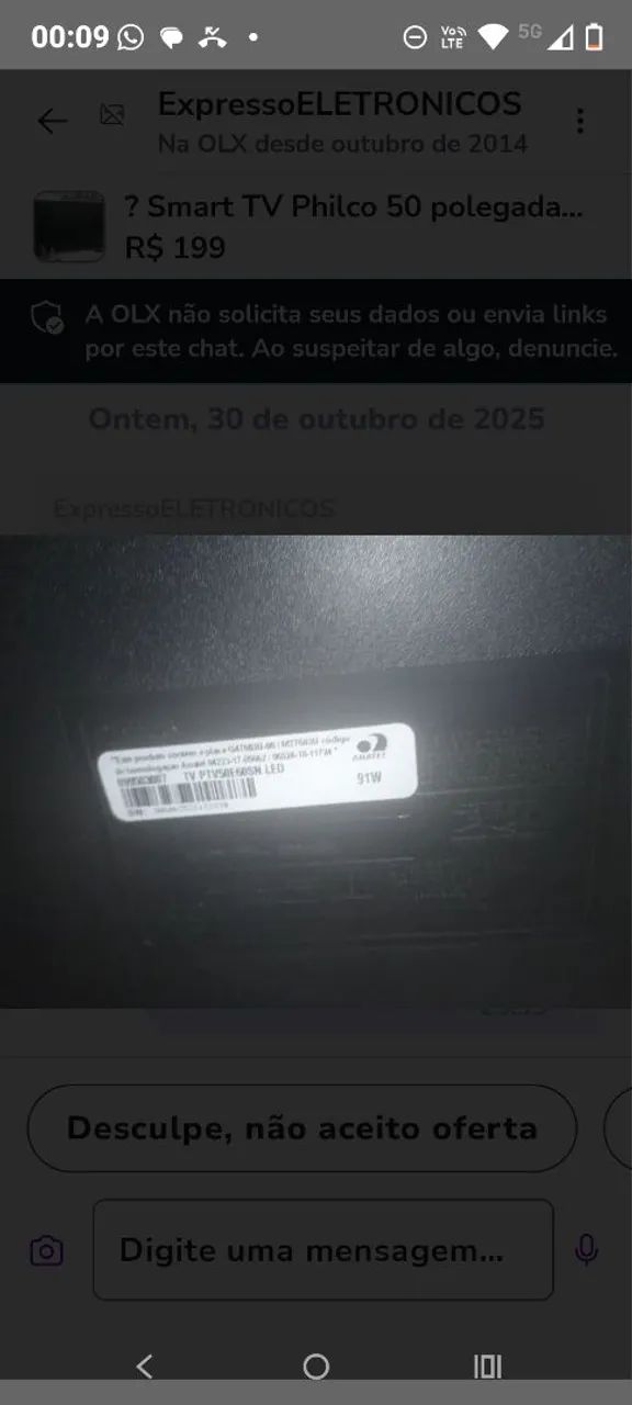 Smart TV Philco 55 polegadas - funcionando, com defeito na imagem problemas com display - Foto 3
