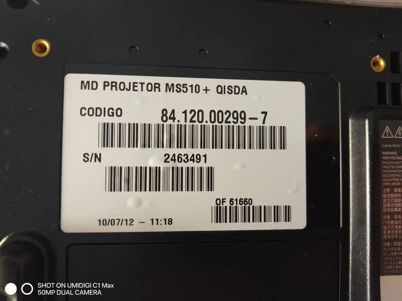 Projetor Benq MS510  - Foto 4