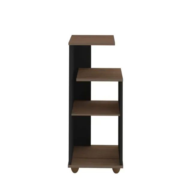 mesa de apoio bis cor imbuia preto em estoque  - Foto 2