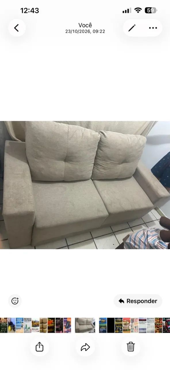 Sofá 3 lugares 