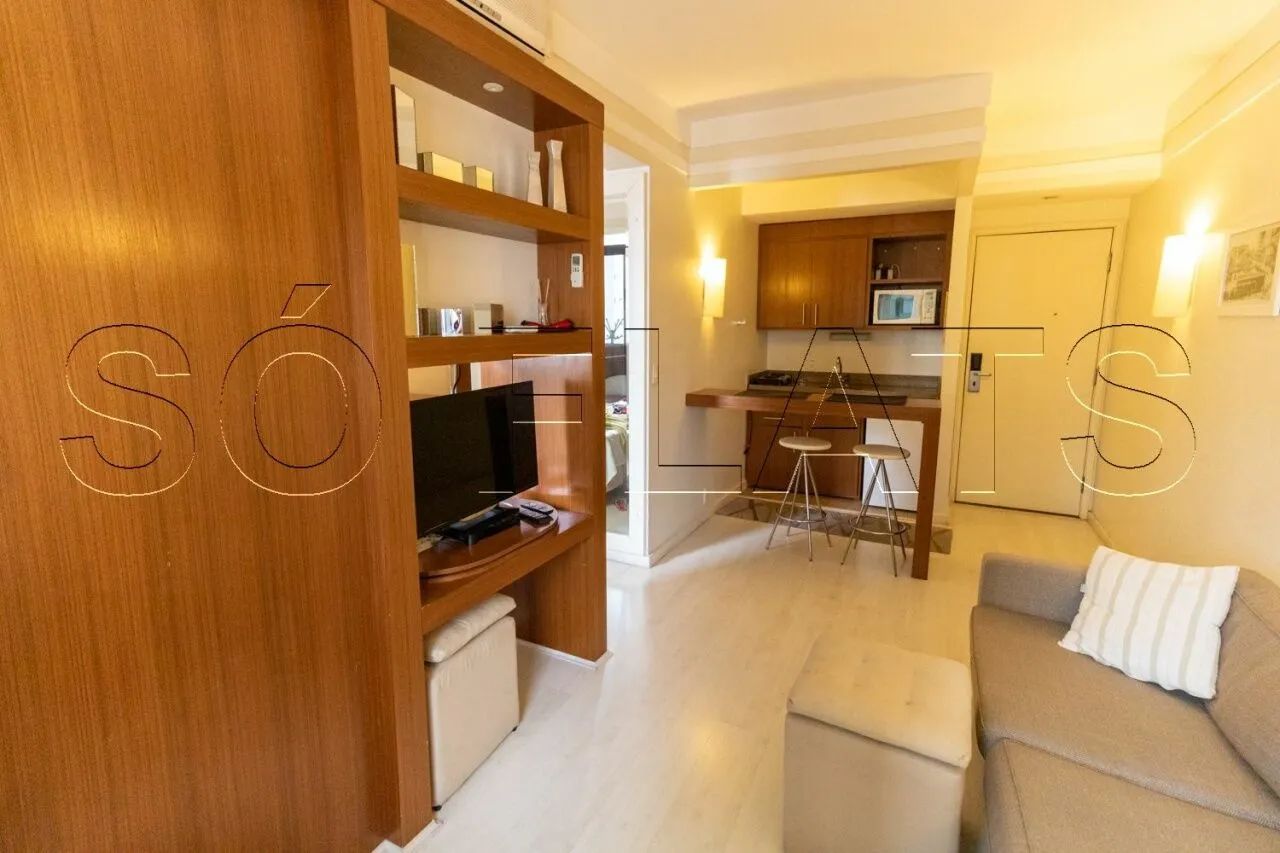 Flat de 02 dormitórios no Itaim Bibi, excelente empreendimento e ótima localização, cozinh
