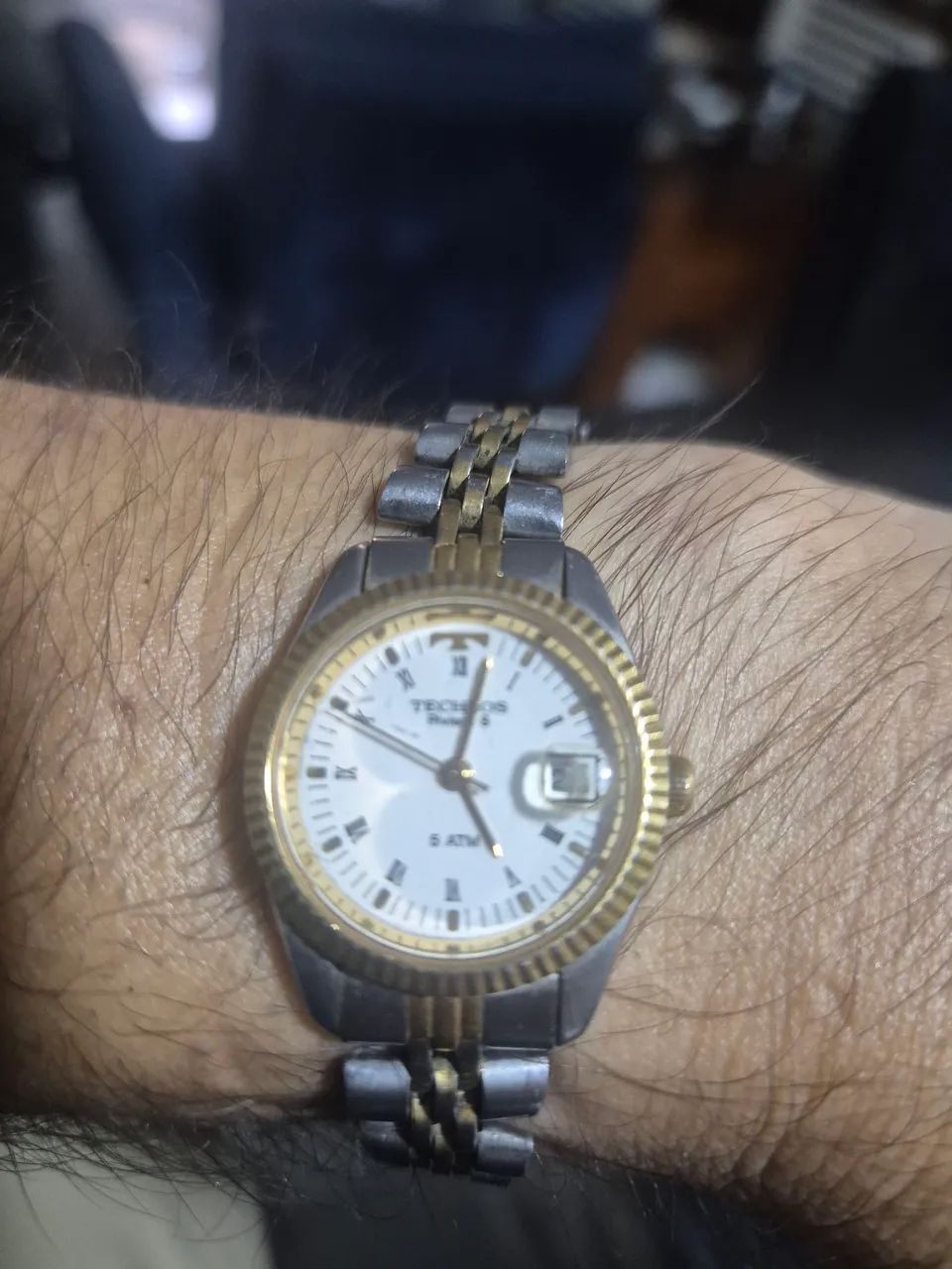 Relógio TECHNOS À QUARTZ  MODELO RIVIERA   -   FUNCIONANDO PERFEITAMENTE - Foto 4
