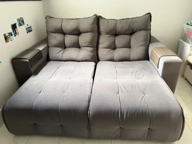 Sofá com chaise 2m