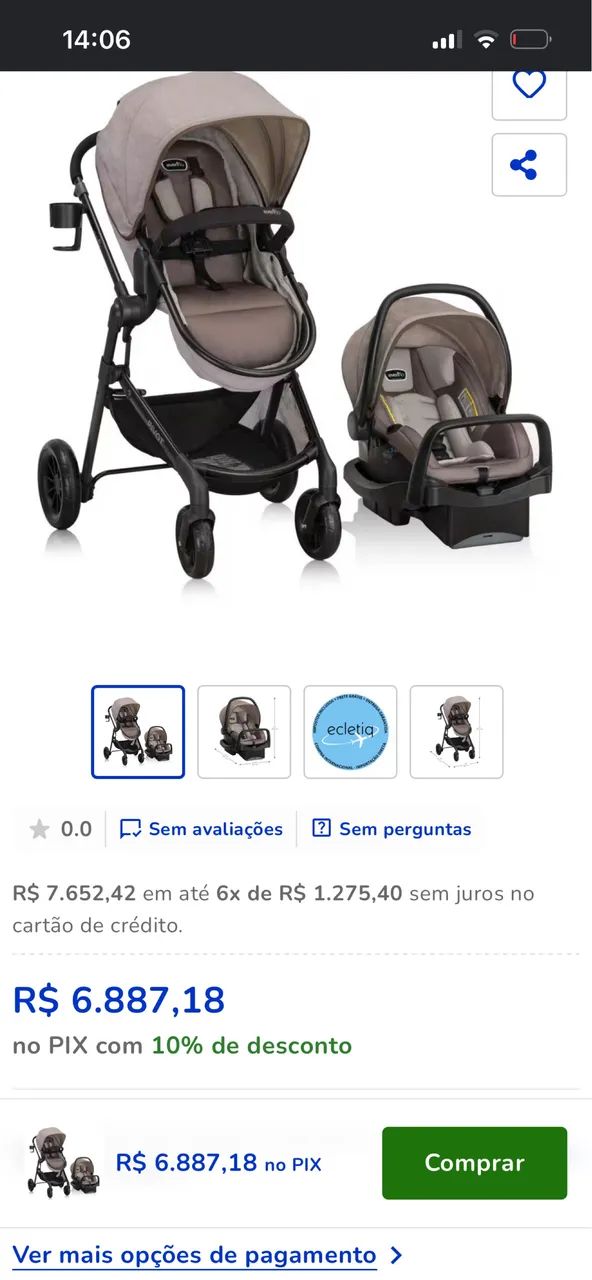 Carrinho Moisés  - Foto 3
