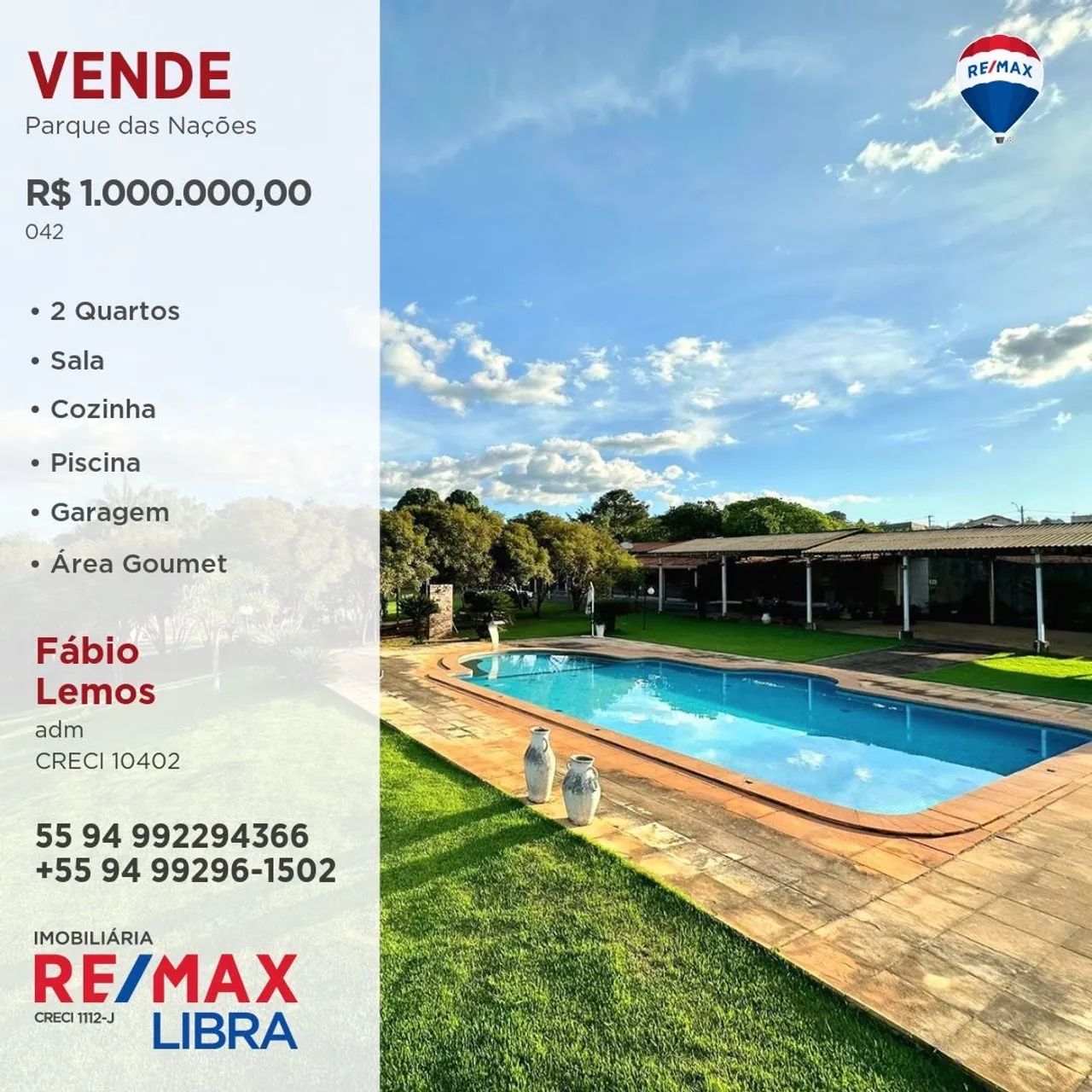 IMOBILIÁRIA LIBRA VENDE CHÁCARA 