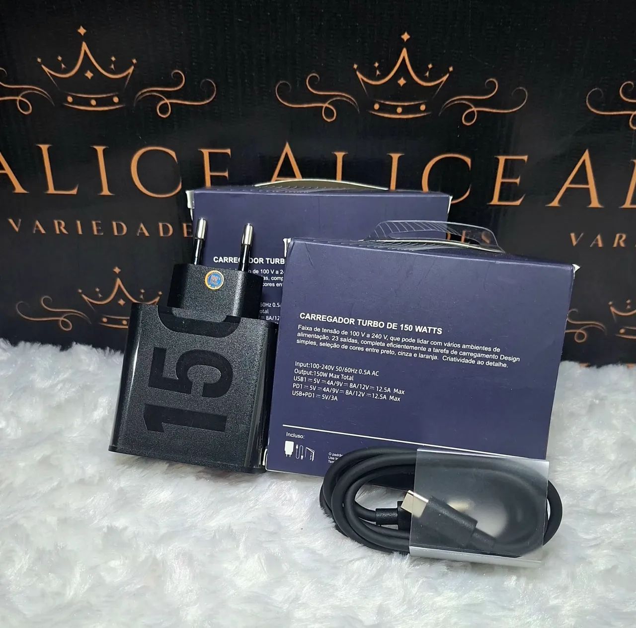 Carregador tipo C turbo 150w 