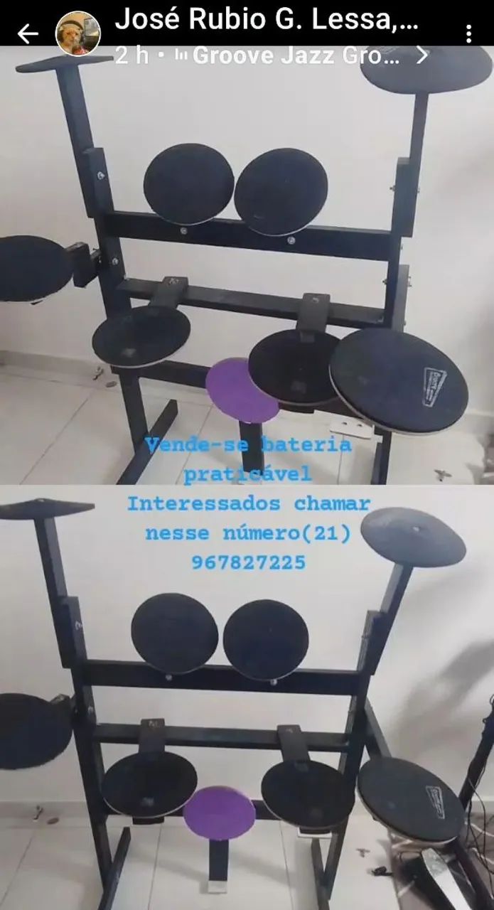 Bateria de música/Praticável