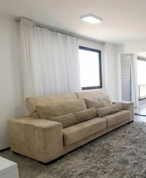 SOFÁ 4 LUGARES BEGE EM SUEDE - Foto 3