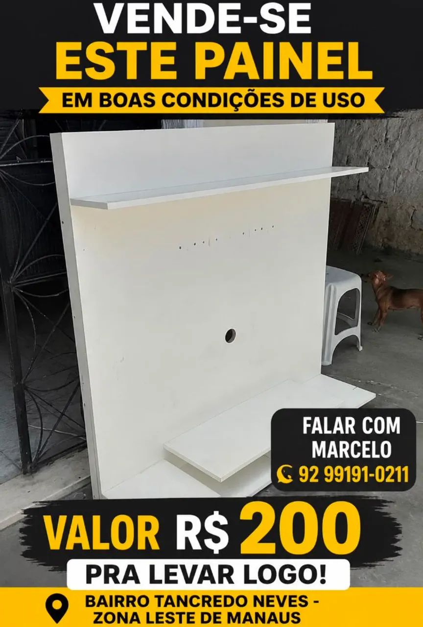 Painel para smart TV em MDF