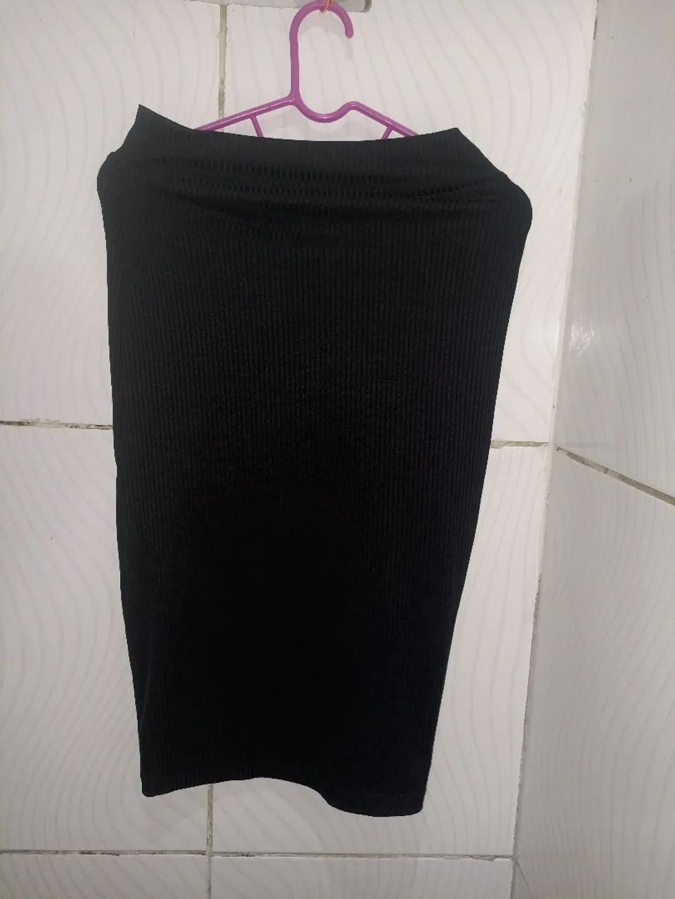 Saia Midi Canelada Feminino M  - Foto 4