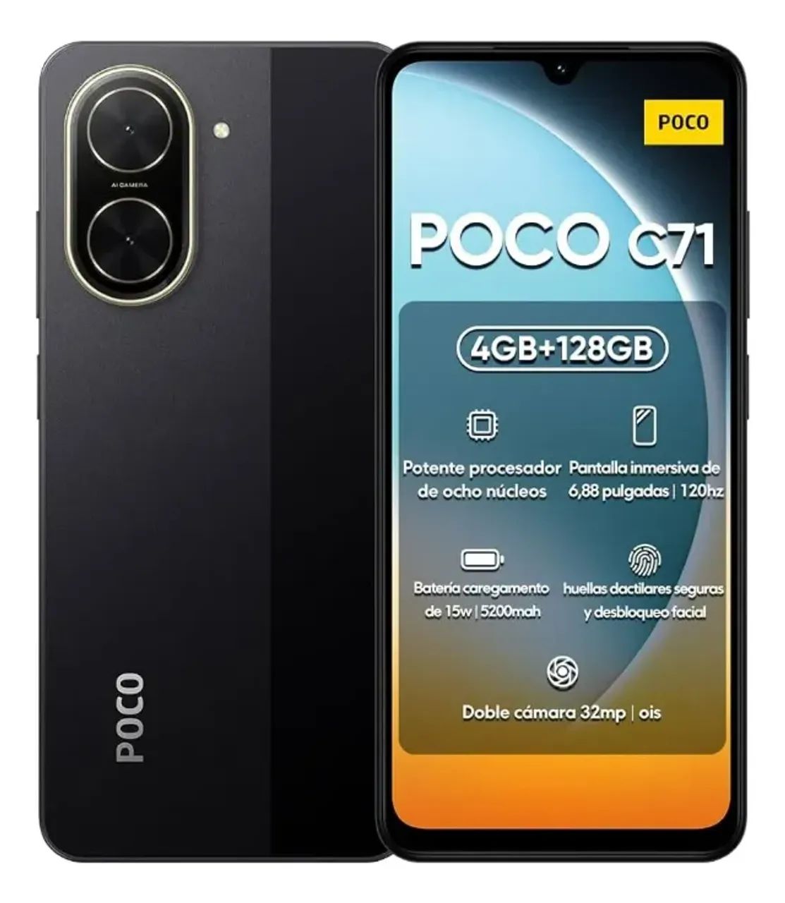 Celular Xiaomi Poco C71 Dual Sim 128 Gb Global 4+4gb Ram
