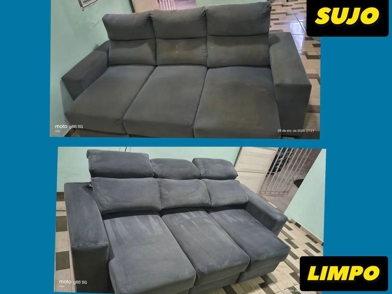 SEU SOFÁ LIMPINHO E CHEIROSO!  - Foto 4