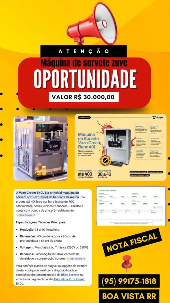 Máquina de sorvete zuve  - Foto 2