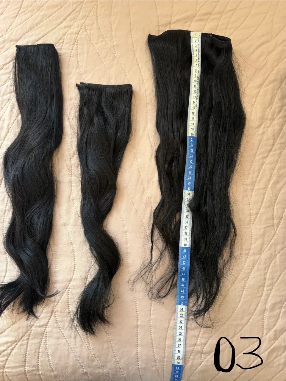 3 Telas de Cabelo para Aplique - 153g - Foto 2