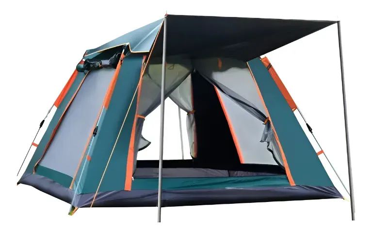 Barraca Acampamento Camping 5 Pessoas Impermeável 1500mm Verde-musgo