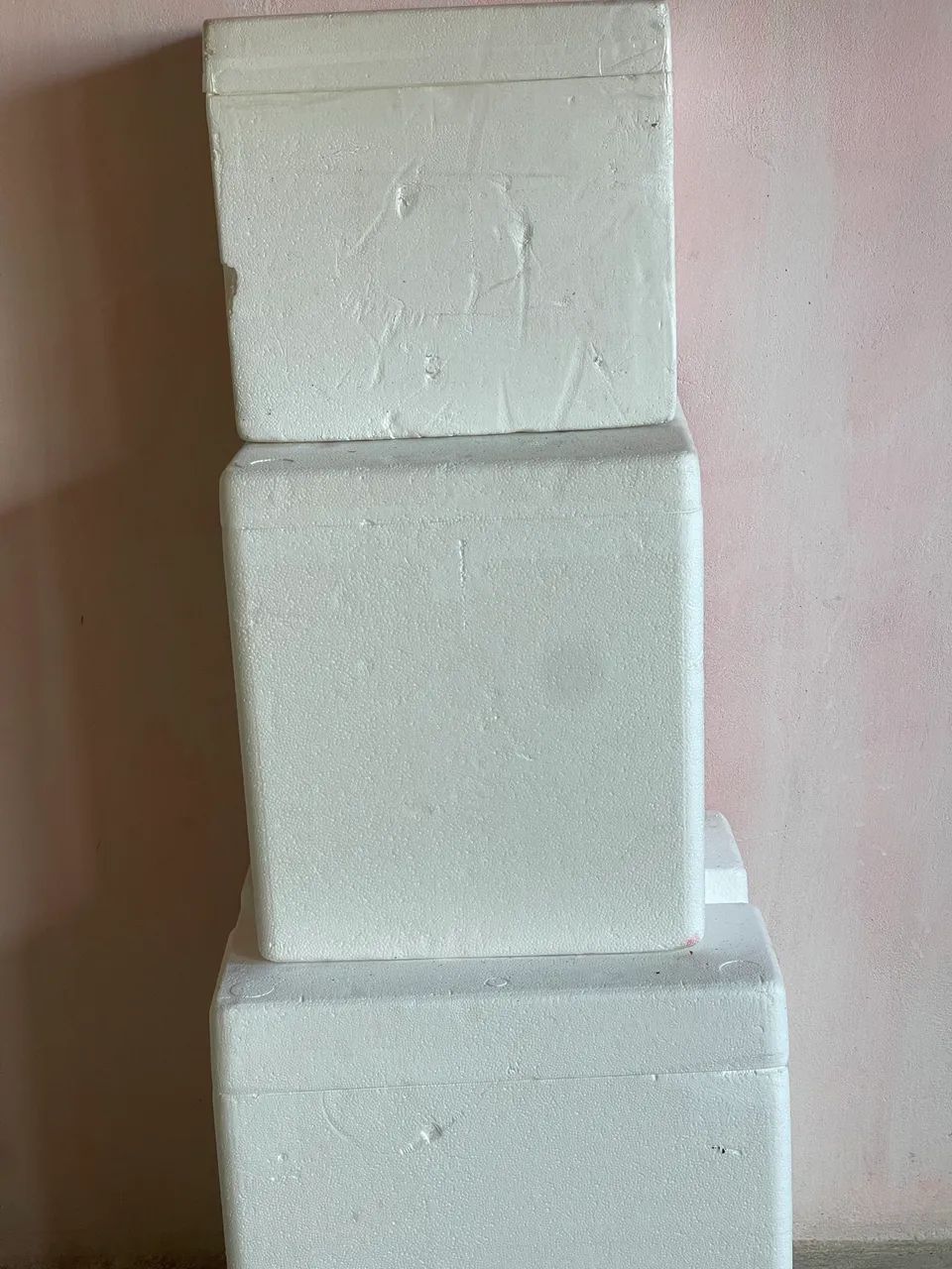 3 caixas de isopor  (NOVAS)