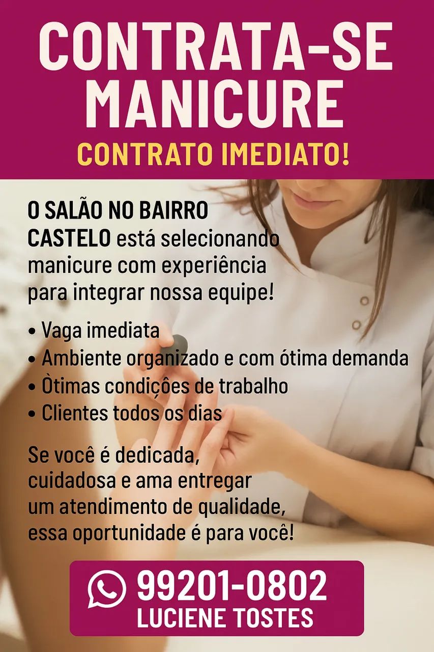 Vaga para manicure 