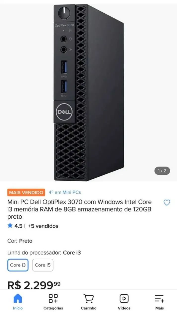 Dell 3070 optilex mini pc