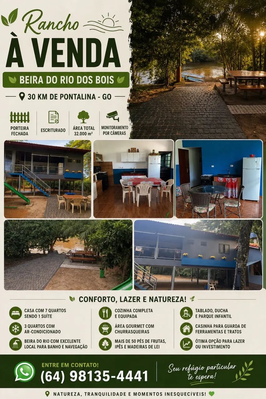 Sítio/Rancho/ beira rio 