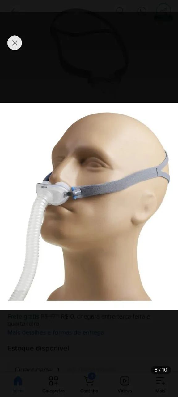 Máscara Nasal AirFit P10 para CPAP - Leve, Silenciosa e Confortável | Nova - Foto 5