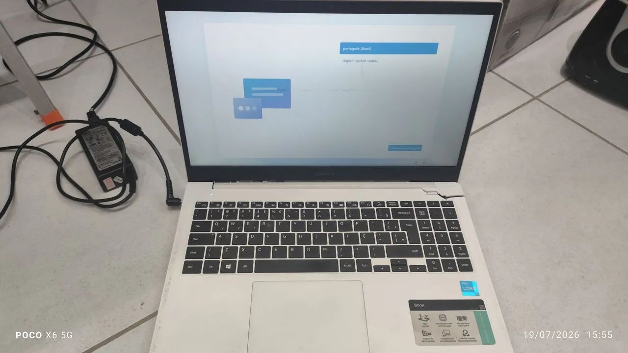 Notebook Samsung book branco