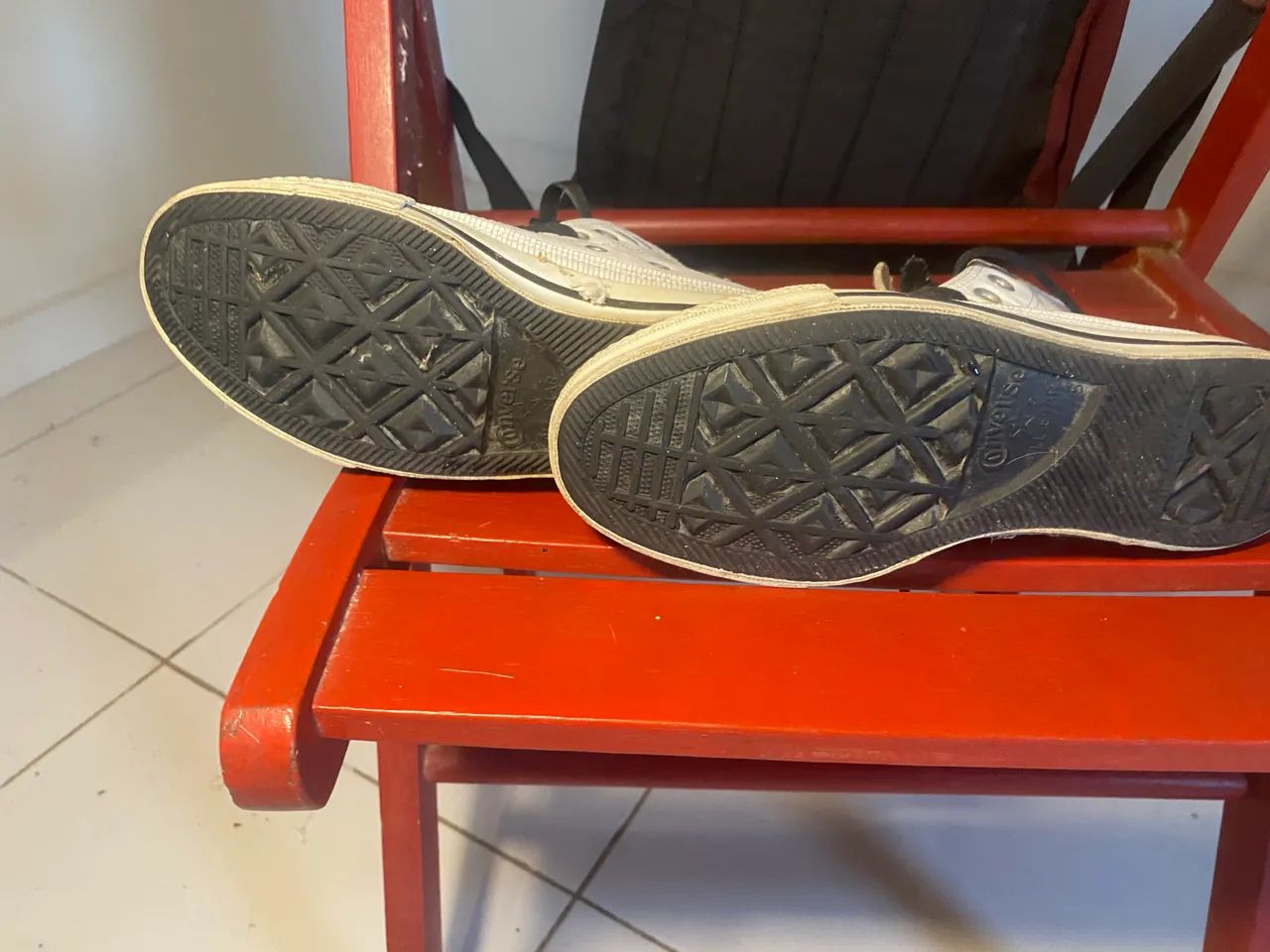 All star retrô de couro com tecido 