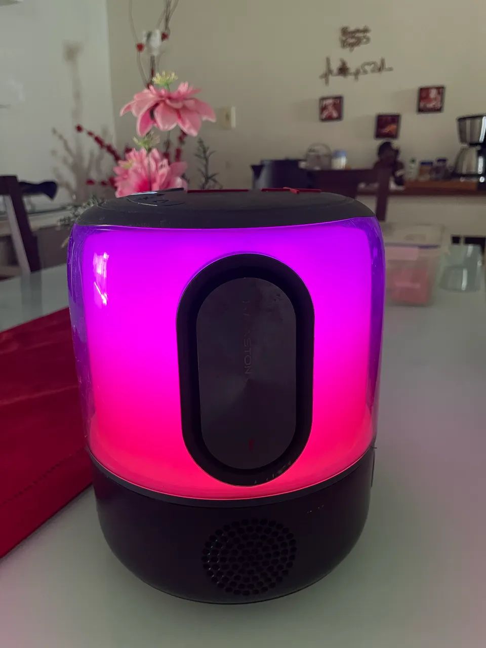 Caixa de Som H'Maston Bluetooth com LED RGB + Microfone Sem Fio (Perfeito Estado) - Foto 4