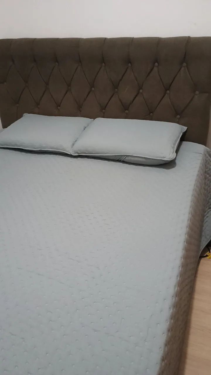 Cama box Queen com baú, colchão e cabeceira  - Foto 2