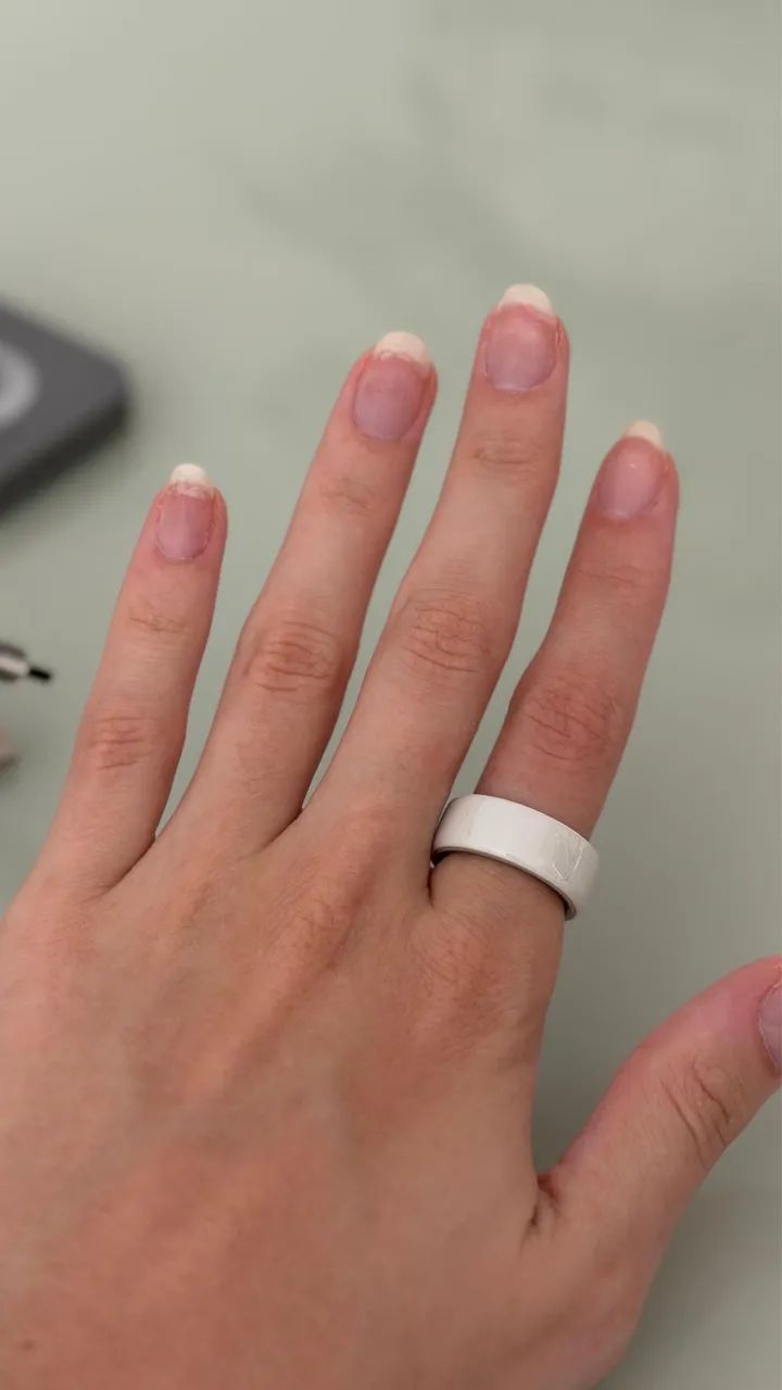 Oura Ring 4 Cerâmica Branca - Tamanho 5 - Foto 4