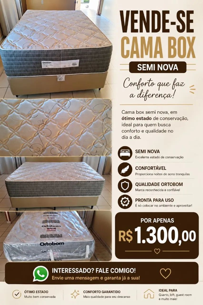 Cama box casal Ortosono!