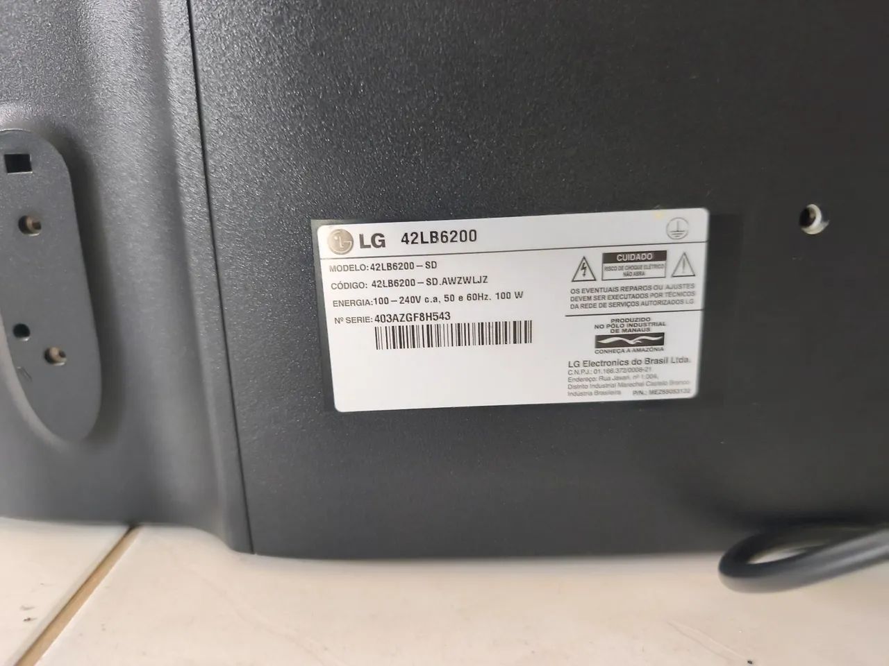 Televisão LG sem controle 