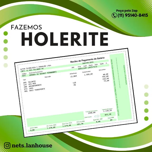 Holerite, Contracheque e Comprovante de Rendimentos