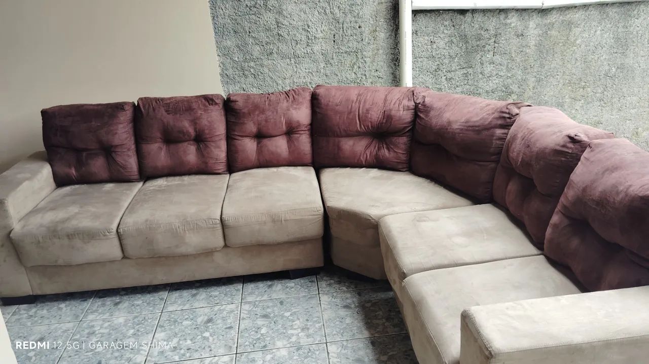 Sofá 7 lugares - Higienizado 100% limpo  - Foto 5