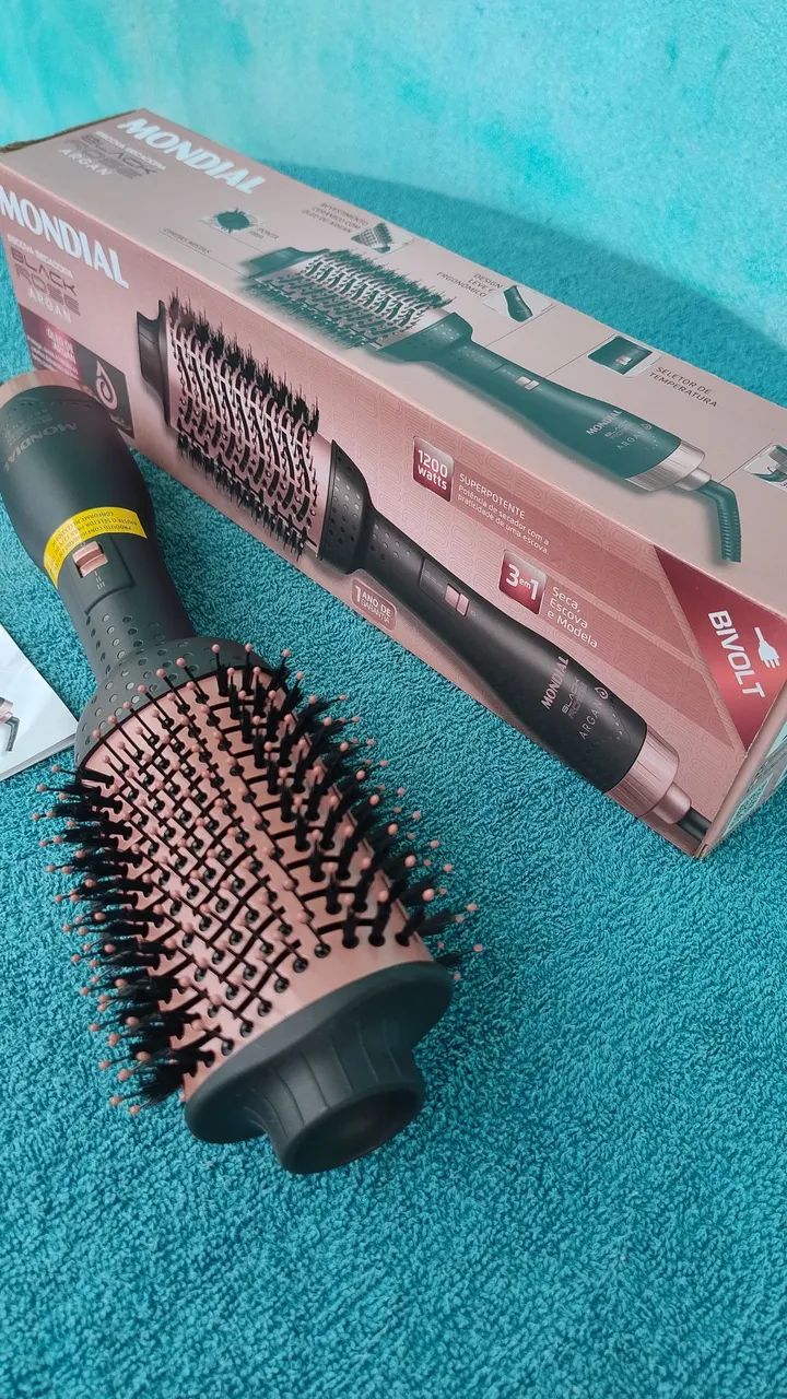 Escova secadora MONDIAL (3 em 1) Seca, alisa e modela. - Foto 2