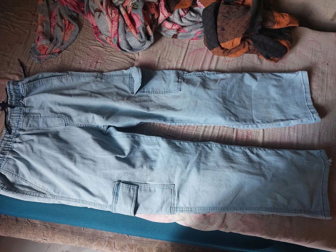 Calça Jeans Baggy Reta azul - Foto 2